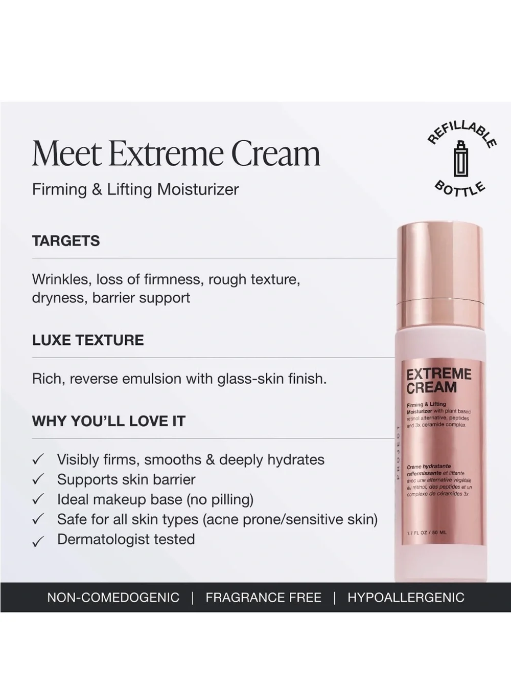 INNBEAUTY PROJECT Extreme Cream Anti-Aging, Firming, & Lifting Moisturizer 1.7oz